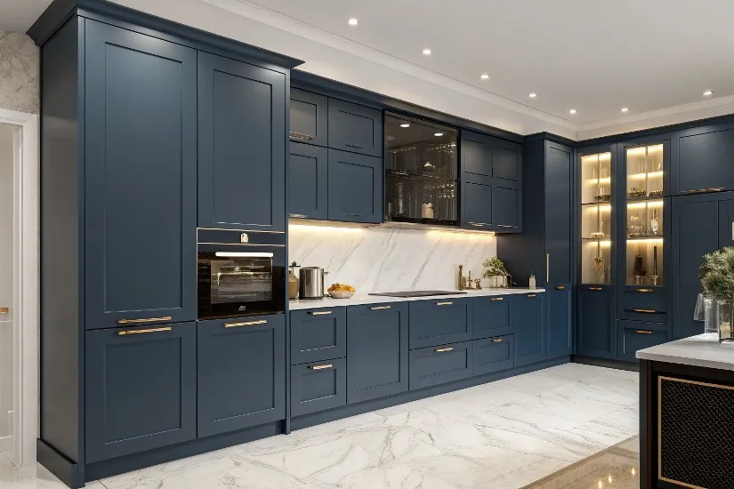 Dark Blue Kitchen Cabinets