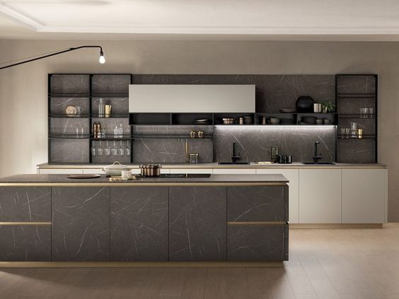 Contemporary PET Frameless Kitchen Cabinets
