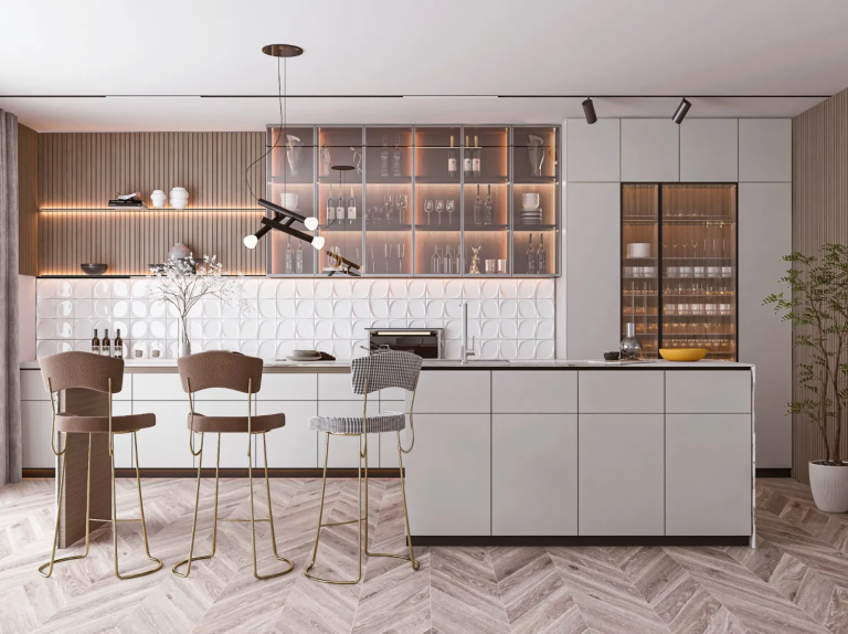 Modern Acrylic Kitchen Cabinets