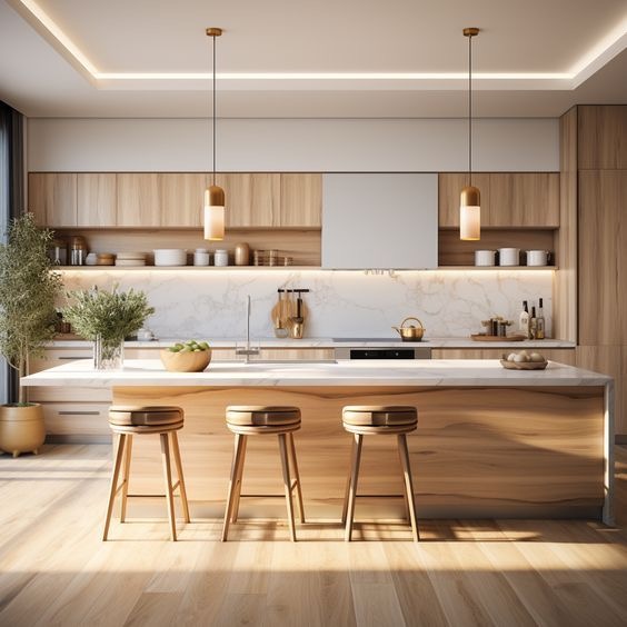 Modern Ash Kitchen Cabinets