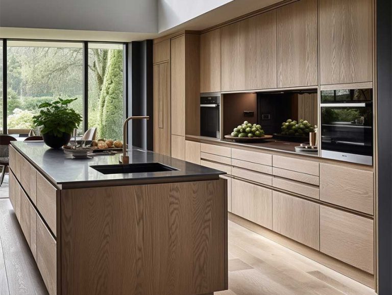 Modern Solid Wood Kitchen Cabinets