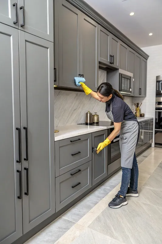 shaker gray kitchen cabinets