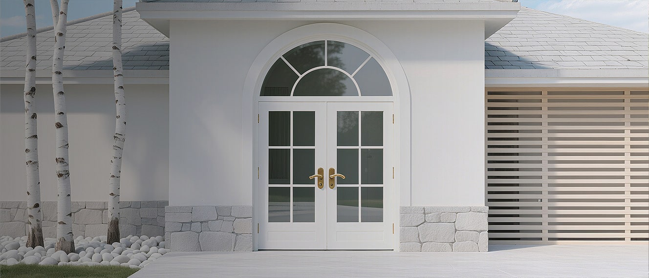 FACTORY-MADE ARCHED DOORS
WITH ALUMINUM AND WOOD OPTIONS