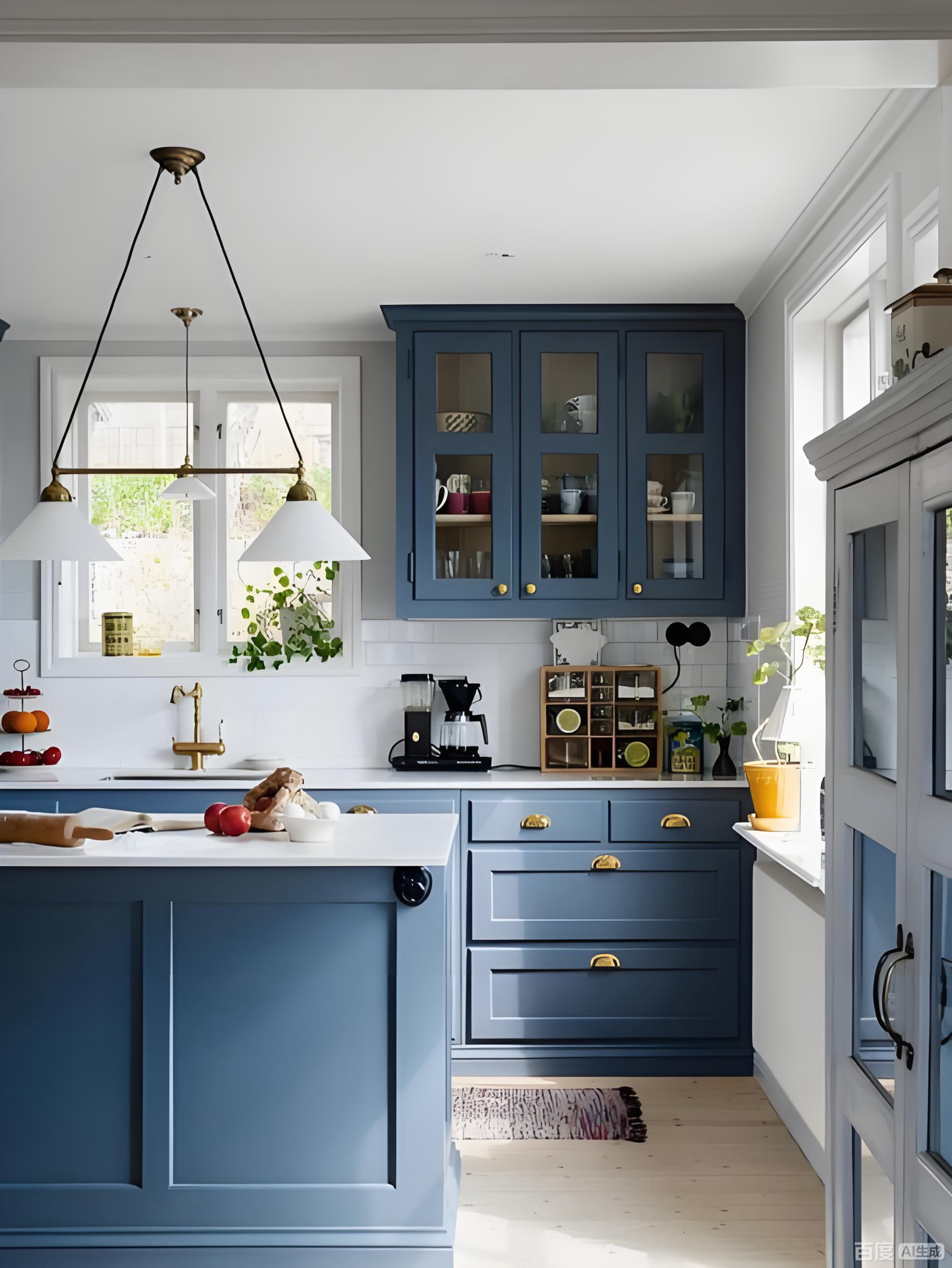 Blue Gray Kitchen Cabinets